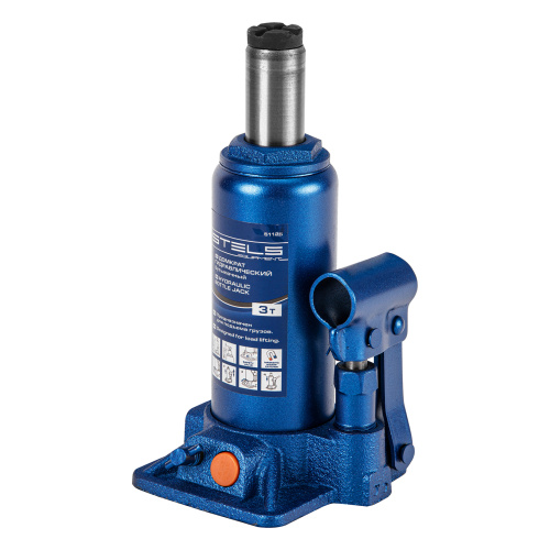 Домкрат гидравлический бутылочный, 3 т, H подъема 178-343 мм, в пластиковом кейсе Stels купить в Москве с доставкой по всей России | ProtosMarket.ru