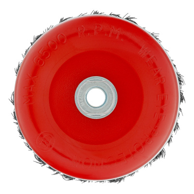 Щетка для УШМ Heavy Duty, 125 мм, М14, "чашка", крученая проволока 0.5 мм Matrix по ценам производителя в Казани с доставкой по всей России