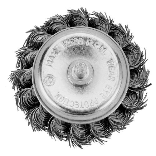 Щетка для дрели, 65 мм, "чашка" со шпилькой, крученая металлическая проволока Matrix по ценам производителя в Казани с доставкой по всей России