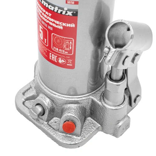 Домкрат гидравлический бутылочный, 5 т, высота подъема 216-413 мм, в пластиковый кейсе Matrix купить в Москве с доставкой по всей России | ProtosMarket.ru