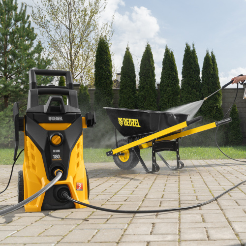Моечная машина высокого давления R-180i, 2400 Вт, 180 бар, 7.5 л/мин, асинхронный двигатель Denzel купить в Москве с доставкой по всей России | ProtosMarket.ru