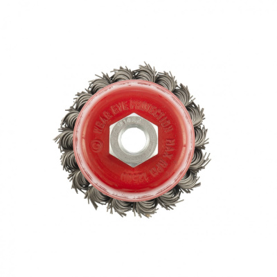 Щетка для УШМ, 75 мм, М14, "чашка", двухрядная, крученая проволока 0.8 мм Matrix купить в Москве с доставкой по всей России | ProtosMarket.ru