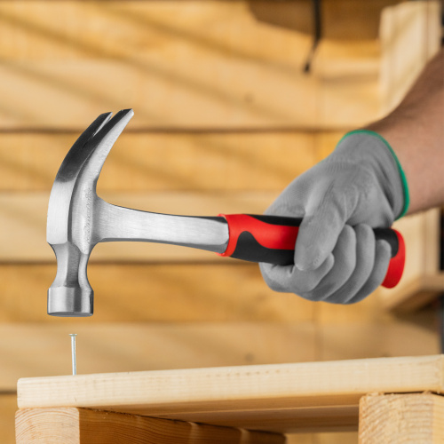 Молоток-гвоздодер, 450 г, цельнометаллический, двухкомпонентная рукоятка Matrix купить в Москве с доставкой по всей России | ProtosMarket.ru