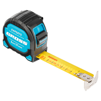 Рулетка Experte,5 м x 27 мм,двухкомпонентный корпус,магнит,двухсторонняя разметка,нейлон Gross купить в Москве с доставкой по всей России | ProtosMarket.ru