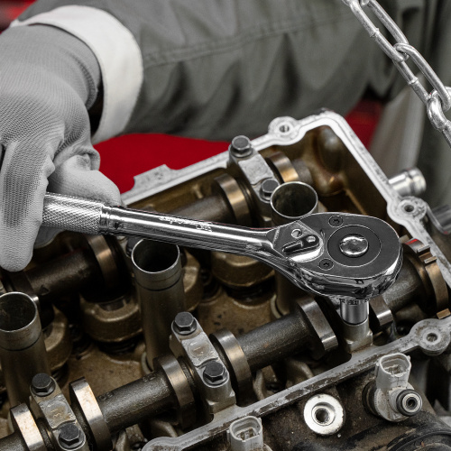 Ключ-трещотка 1/2", CrV, 45 зубьев, с быстрым сбросом, цельнометаллический, хром Matrix купить в Москве с доставкой по всей России | ProtosMarket.ru