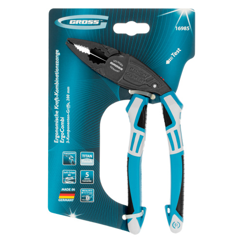 Плоскогубцы комбинированные с изогнутой головой, трехкомпонентные рукоятки, 200 мм Gross купить в Москве с доставкой по всей России | ProtosMarket.ru