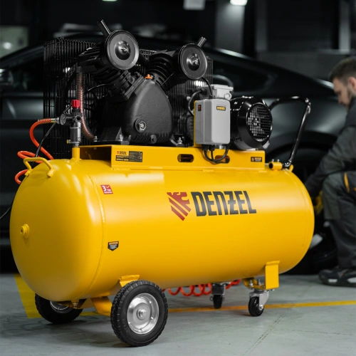 Компрессор воздушный BCI3000-T/200, ременный привод , 3.0 кВт, 200 литров, 530 л/мин Denzel купить в Москве с доставкой по всей России | ProtosMarket.ru