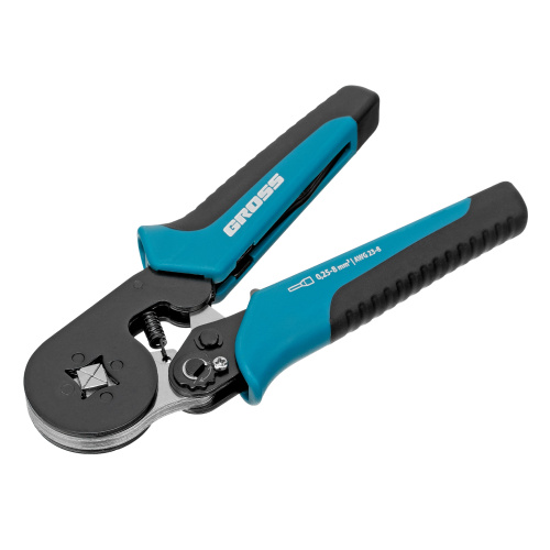 Клещи (пресс-клещи) для обжима наконечников электропроводов с сечением 0.25-8 мм2 Gross по ценам производителя в Казани с доставкой по всей России