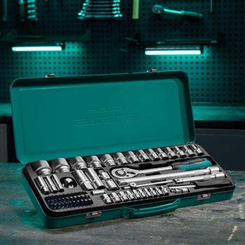 Набор торцевых головок с трещоткой, 1/2" и 1/4", 68 предметов Stels купить в Москве с доставкой по всей России | ProtosMarket.ru