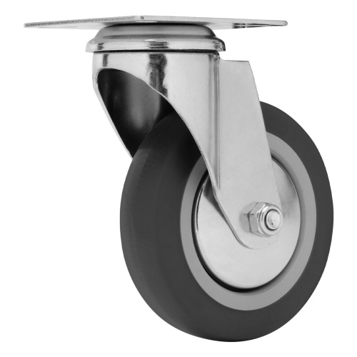 Колесо поворотное D 100 мм, крепление  платформенное Сибртех купить в Москве с доставкой по всей России | ProtosMarket.ru