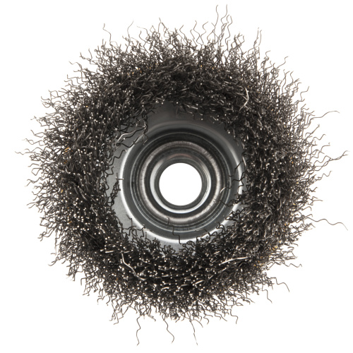 Щетка для УШМ, 75 мм, "Чашка", витая нержавеющая проволока 0.3 мм, М14 Denzel по ценам производителя в Казани с доставкой по всей России