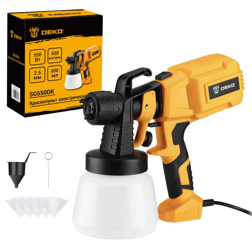 Краскопульт электрический DEKO SG550DK, 800 мл, 550Вт по ценам производителя в Казани с доставкой по всей России