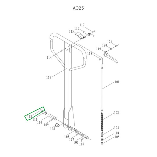 Втулка ролика ручки для гидравлических тележек DF25 по ценам производителя в Казани с доставкой по всей России