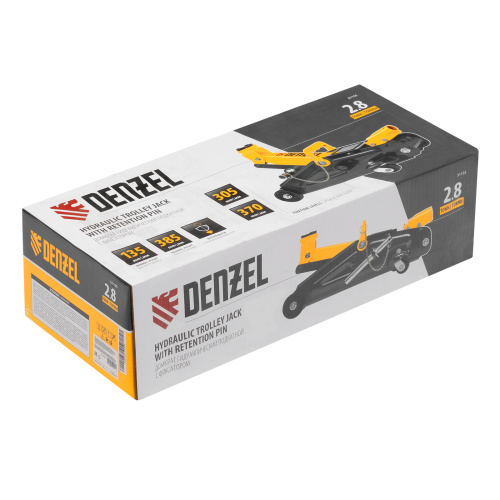 Домкрат гидравлический подкатной с фиксатором, 2,8 т, 135-385 мм Denzel купить в Москве с доставкой по всей России | ProtosMarket.ru