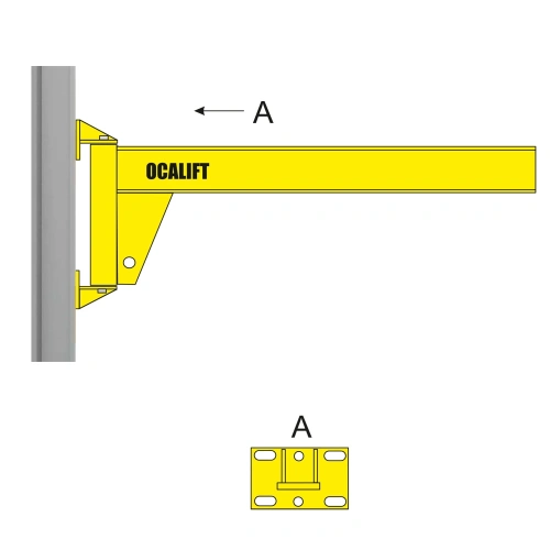 Кран консольный настенный ККР OCALIFT 1т стрела 4м двутавр по ценам производителя в Казани с доставкой по всей России