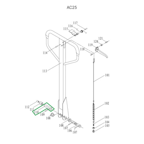 Ось нажимного ролика для гидравлических тележек JC20 по ценам производителя в Казани с доставкой по всей России