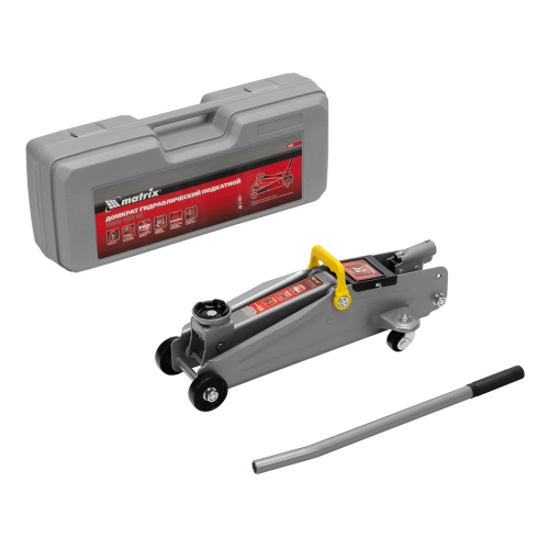 Домкрат гидравлический подкатной, 2 т, высота подъема 135-385 мм, в пластиковый кейсе Matrix купить в Москве с доставкой по всей России | ProtosMarket.ru
