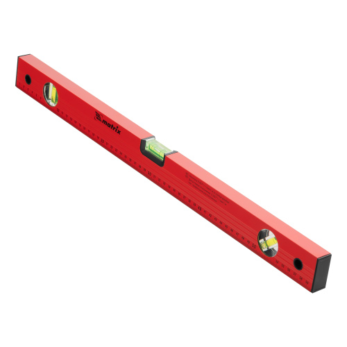 Уровень алюминиевый, 600 мм, 3 глазка, красный, линейка Matrix по ценам производителя в Казани с доставкой по всей России