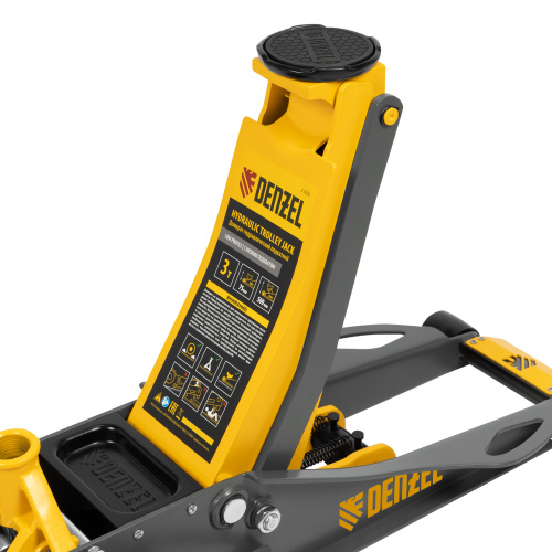 Домкрат гидравлический подкатной, 3 т, 75-500 мм, быстрый подъем, низкий подхват, проф. Denzel по ценам производителя в Казани с доставкой по всей России