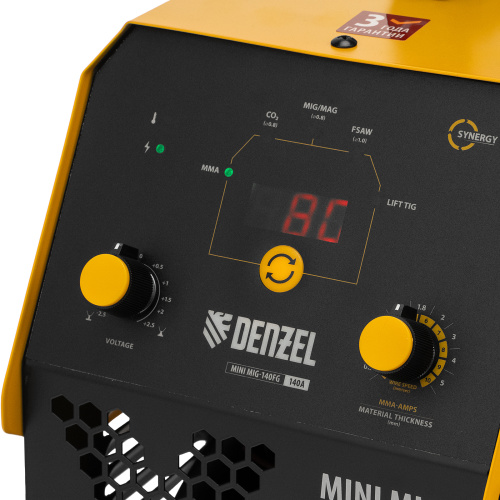 Аппарат инвертор. полуавтомат. сварки Mini MIG-140FG, 140 А, ПВ 60% Denzel купить в Москве с доставкой по всей России | ProtosMarket.ru