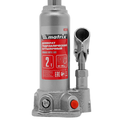 Домкрат гидравлический бутылочный, 2 т, высота подъема 181-345 мм Matrix купить в Москве с доставкой по всей России | ProtosMarket.ru