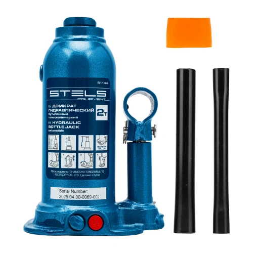 Домкрат гидравлический бутылочный телескопический, 2 т, подъем 170-380 мм Stels купить в Москве с доставкой по всей России | ProtosMarket.ru