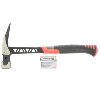 Молоток кровельщика, 600 г, цельнокованый, боек с магнитом, двухкомпонентная обрезиненная рукоятка Matrix Pro купить в Москве с доставкой по всей России | ProtosMarket.ru