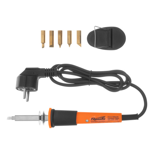 Набор для выжигания, 7 предметов: паяльник 30 Вт, подставка, жала сменные Sparta купить в Москве с доставкой по всей России | ProtosMarket.ru