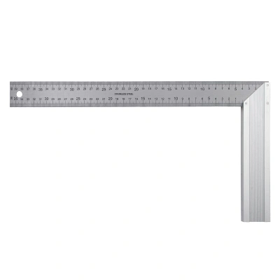 Угольник стальной 400 мм, нержавеющая сталь, градуировка, алюминиевое основание Denzel по ценам производителя в Казани с доставкой по всей России