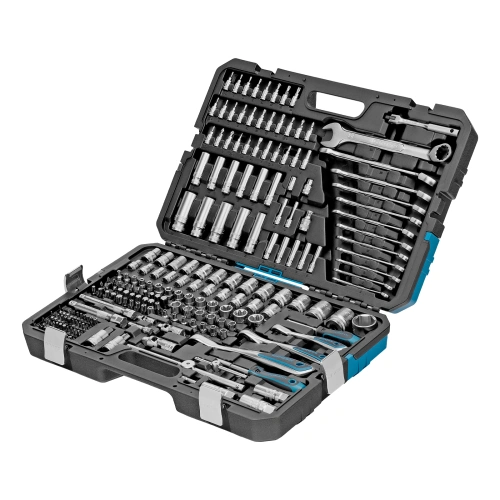 Набор инструментов, 1/2", 3/8", 1/4", CrV, 120 зубьев, 216 предметов Gross купить в Москве с доставкой по всей России | ProtosMarket.ru