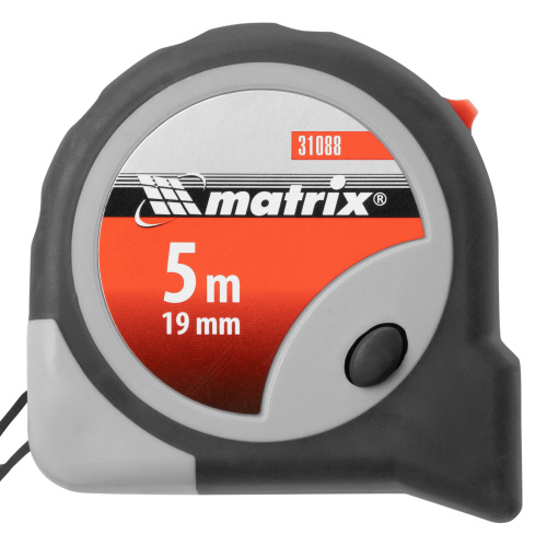 Рулетка Continuous fixation,5 м х 19 мм,двухкомпонентный корпус,плавная фиксация Matrix по ценам производителя в Казани с доставкой по всей России