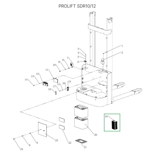 Зарядное устройство для штабелеров SDR 1-1,2 т, SDR1635 Li-ion (24В, 15А) по ценам производителя в Казани с доставкой по всей России