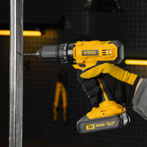 Дрель-шуруповерт аккумуляторная CDL-IB-18-02, Li-Ion, 18 В, 2 акк. Denzel купить в Москве с доставкой по всей России | ProtosMarket.ru