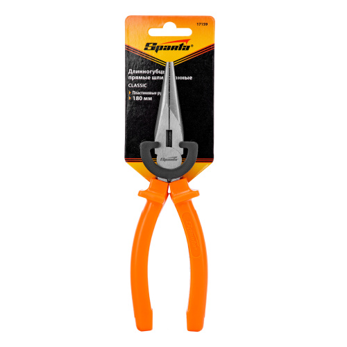 Длинногубцы прямые Classic, 180 мм, шлифованные, пластмассовые рукоятки Sparta купить в Москве с доставкой по всей России | ProtosMarket.ru