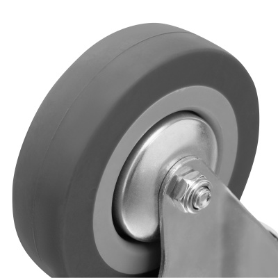 Колесо поворотное с тормозом D 50 мм, крепление  платформенное Сибртех по ценам производителя в Казани с доставкой по всей России