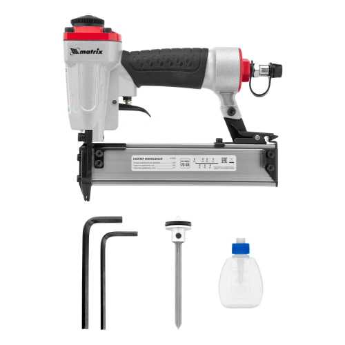 Нейлер финишный, шпилькозабивной пистолет, пневматический, гвоздь 23GA D 0.64 мм  длина 10-30 мм Matrix купить в Москве с доставкой по всей России | ProtosMarket.ru