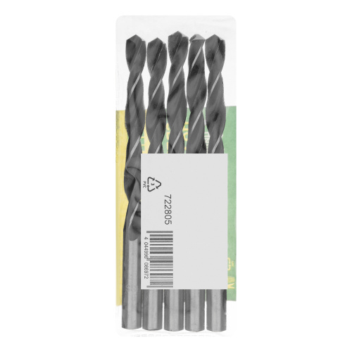 Сверло по металлу, 8 мм, быстрорежущая сталь, 5 шт, цилиндрический хвостовик Сибртех купить в Москве с доставкой по всей России | ProtosMarket.ru