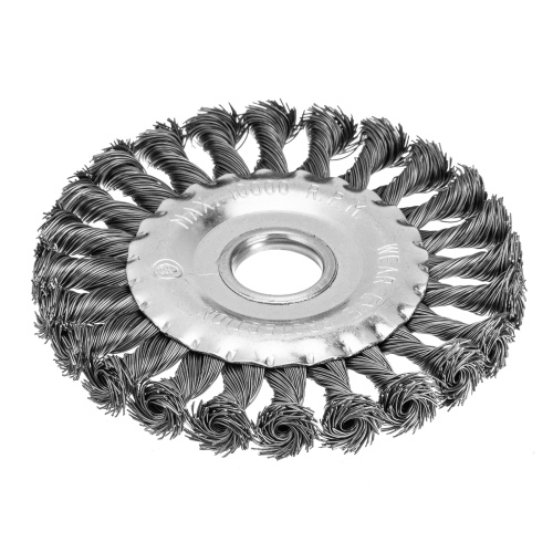 Щетка для УШМ 125 мм, посадка 22.2 мм, плоская, крученая проволока 0.5 мм Matrix по ценам производителя в Казани с доставкой по всей России