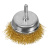 Щетка для дрели, 75 мм, "чашка" со шпилькой, латунированная витая проволока Matrix по ценам производителя в Казани с доставкой по всей России