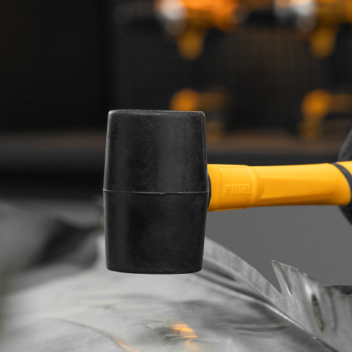 Киянка резиновая, 225 г, черная, фибергласовая рукоятка c TPR покрытием Denzel купить в Москве с доставкой по всей России | ProtosMarket.ru