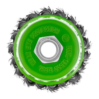 Щетка для УШМ, 75 мм, М14, "чашка", крученая металлическая проволока Сибртех по ценам производителя в Казани с доставкой по всей России