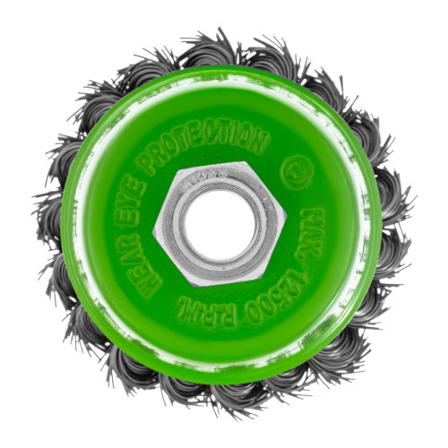 Щетка для УШМ, 75 мм, М14, "чашка", крученая металлическая проволока Сибртех по ценам производителя в Казани с доставкой по всей России