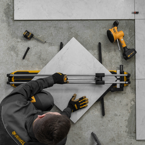 Плиткорез 1000х14мм, цельнометал. напр., каретка на подш., стальная станина, рукоятка-пенал Denzel по ценам производителя в Казани с доставкой по всей России