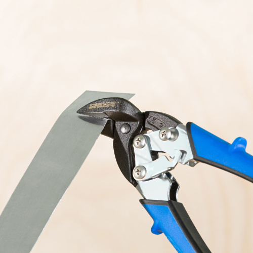 Ножницы по металлу "Piranha", 185 мм, прямой и правый рез, сталь СrM, двухкомпонентные рукоятки Gross купить в Москве с доставкой по всей России | ProtosMarket.ru