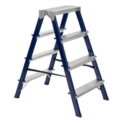 Стремянка двусторонняя 4 ступени, стальная, Сибртех купить в Москве с доставкой по всей России | ProtosMarket.ru