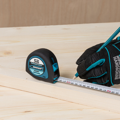 Рулетка "Ergonomisch",5 м x 25 мм,магнитный обрезиненный зацеп Gross по ценам производителя в Казани с доставкой по всей России