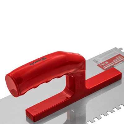 Гладилка из нержавеющей стали, 280 х 130 мм, зеркальная полировка, пластмассовая ручка, зуб 6 х 6 мм Matrix купить в Москве с доставкой по всей России | ProtosMarket.ru