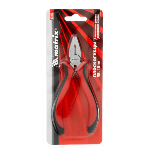 Плоскогубцы Mini, 130 мм, никелированные, авторазжим, двухкомпонентные рукоятки Matrix купить в Москве с доставкой по всей России | ProtosMarket.ru