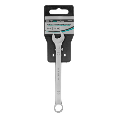 Ключ комбинированный, 10 мм, CrV, матовый хром Stels купить в Москве с доставкой по всей России | ProtosMarket.ru