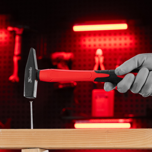 Молоток слесарный optimal, 400 г, фибергласовая обрезиненная рукоятка, квадратный боек Matrix купить в Москве с доставкой по всей России | ProtosMarket.ru